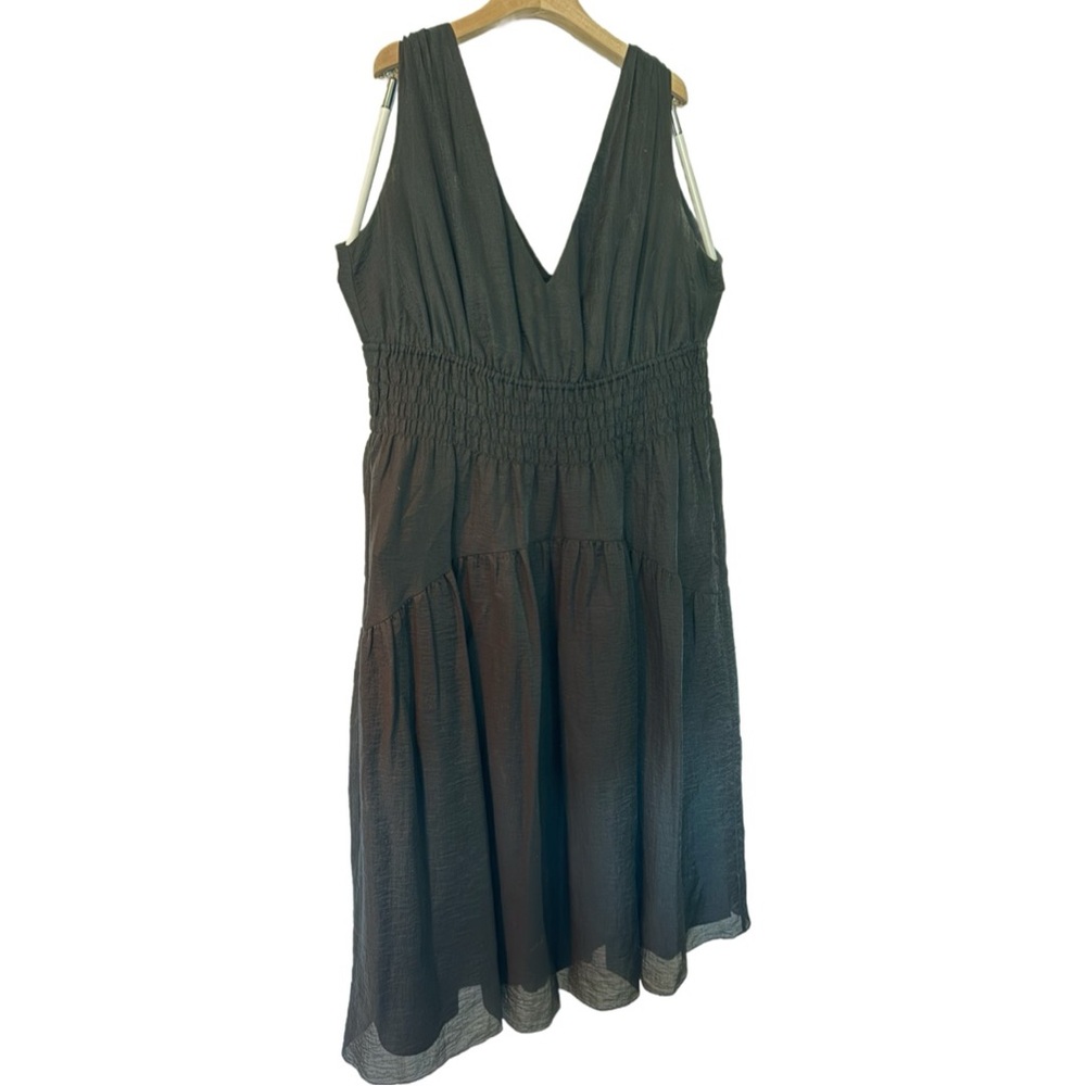 Vince Black Smocked Tiered Midi Dress plus 1X - Picture 13 of 13